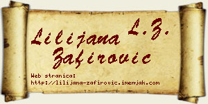 Lilijana Zafirović vizit kartica